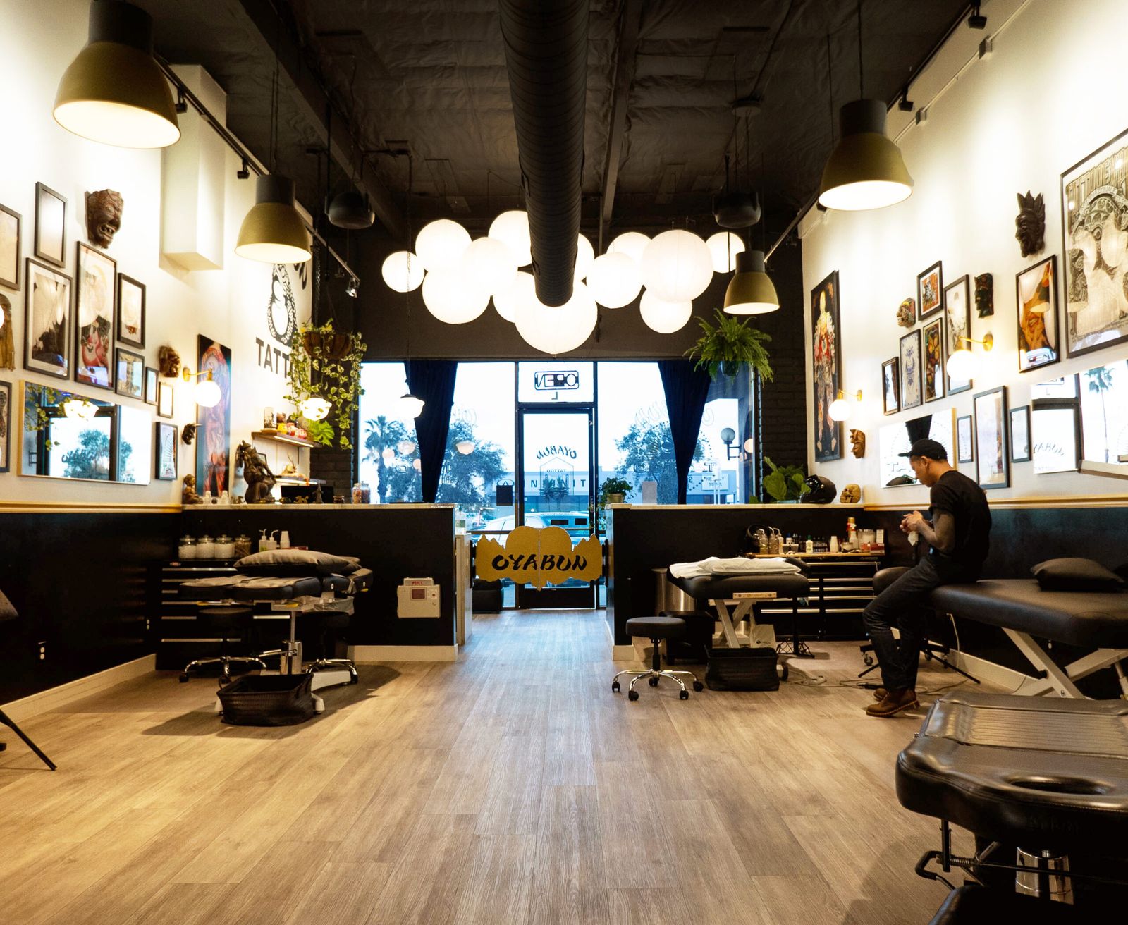 Inside Oyabun Tattoo Shop — full studio view
